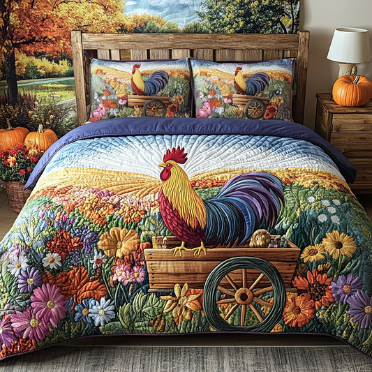 Rustic Charm 3-Piece Quilted Bedding Set NCU0NVH400