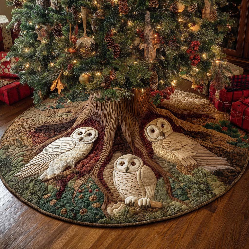 Rustic Critters Christmas Quilted Tree Skirt NCU0NNT2509