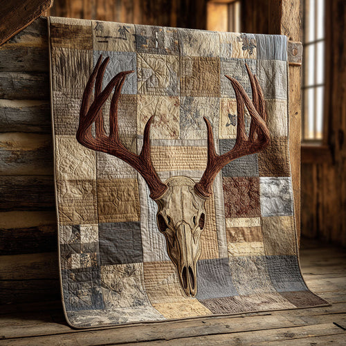 Rustic Deer Quilted Blanket NCU0NNT2788