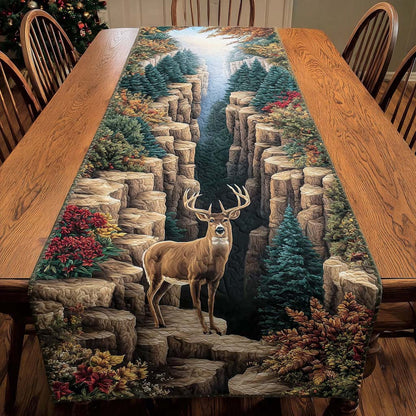 Rustic Deer Quilted Table Runner NCU0NNL026