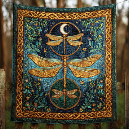 Rustic Dragonfly Quilted Blanket NCU0NTD1173
