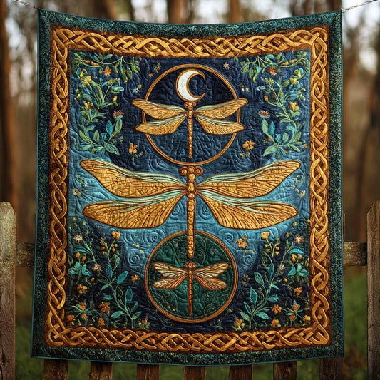 Rustic Dragonfly Quilted Blanket NCU0NTD1173