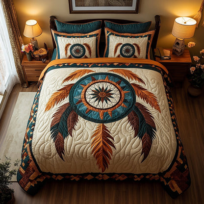 Rustic Dream Shield 3-Piece Quilted Bedding Set NCU0LDH865