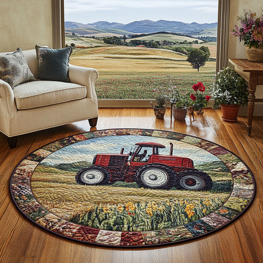 Rustic Drive Quilted Round Mat NCU0PTT369