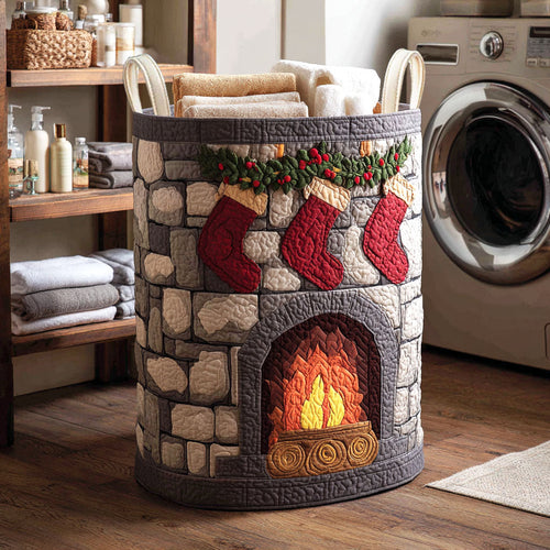 Rustic Ember Quilted Laundry Basket NCU0NTV776