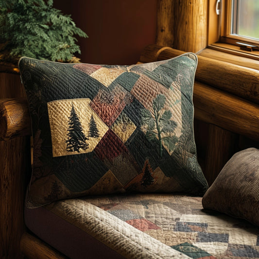 Rustic Evergreen Haven Quilted Pillow Case NCU0PTT2828