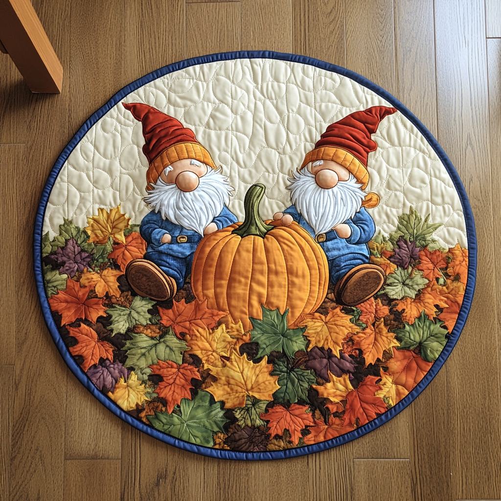 Rustic Fall Quilted Round Mat NCU0TL1365