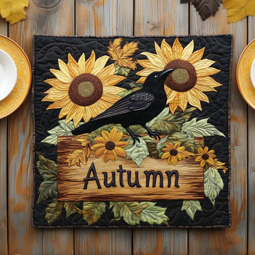 Rustic Fall Touch Quilted Table Topper NCU0NNT1254