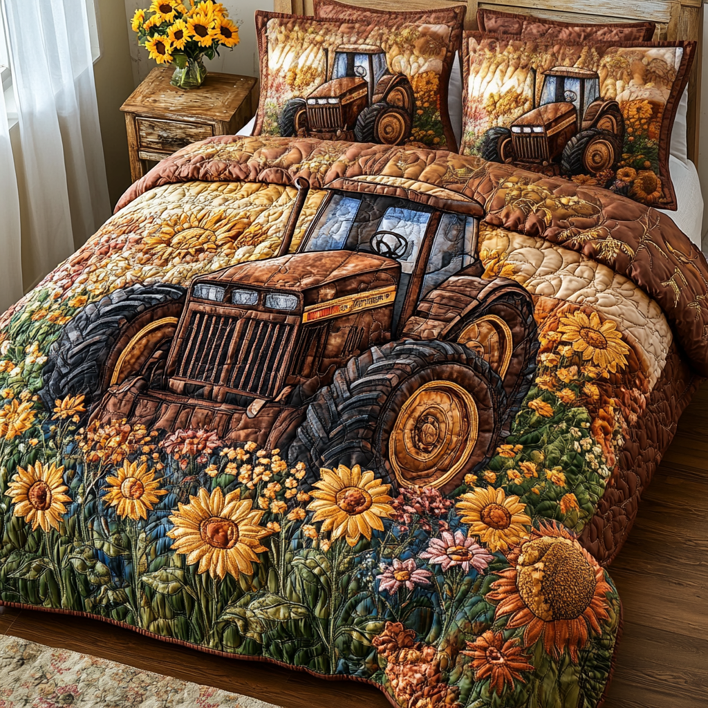 Rustic Fields 3-Piece Quilted Bedding Set NCU0NVH704