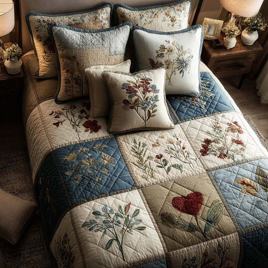 Rustic Florals 3-Piece Quilted Bedding Set NCU0DQQ0277