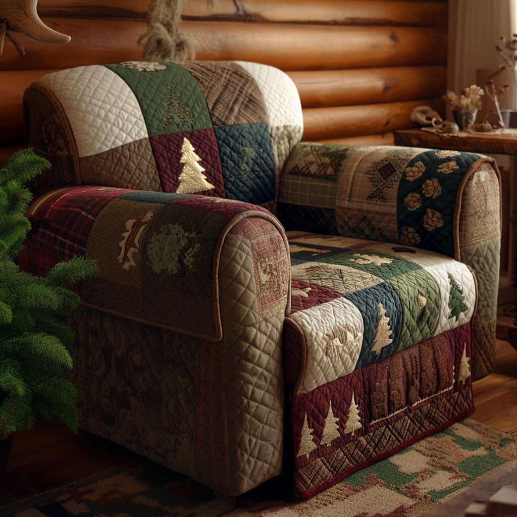 Rustic Forest Haven Quilted Sofa Cover NCU0PTT2846