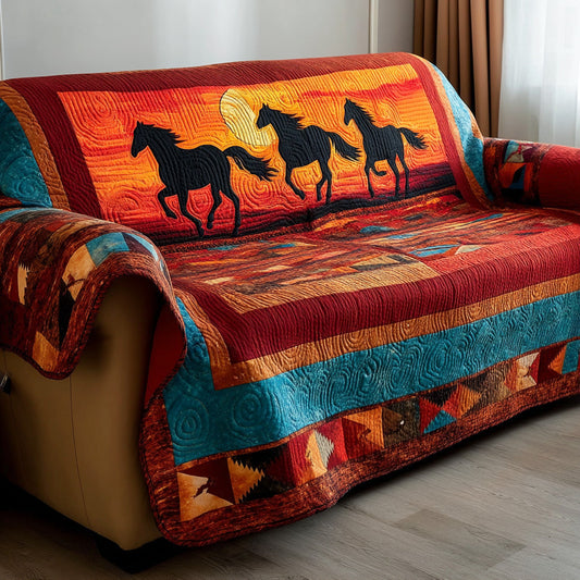 Rustic Gallop Quilted Sofa Cover NCU0NTD1334
