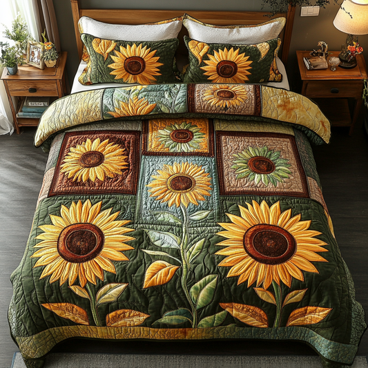 Rustic Garden 3-Piece Quilted Bedding Set NCU0DDK495