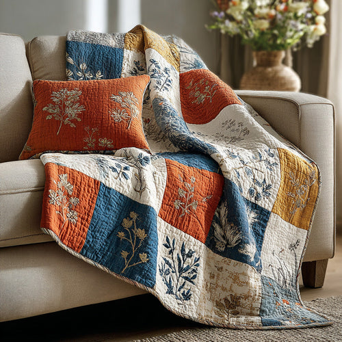 Rustic Garden Heart Quilted Blanket NCU0LDH263