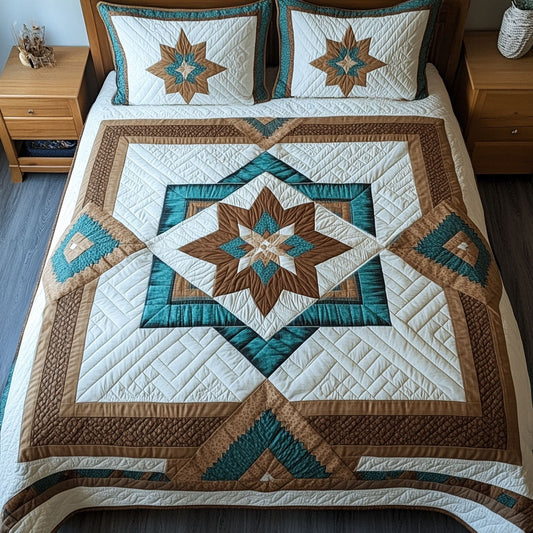 Rustic Glow 3-Piece Quilted Bedding Set NCU0PTT087