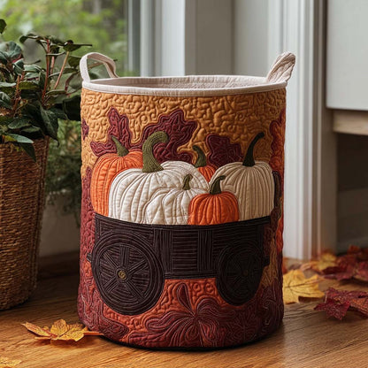 Rustic Gourd Quilted Laundry Basket NCU0NXD020