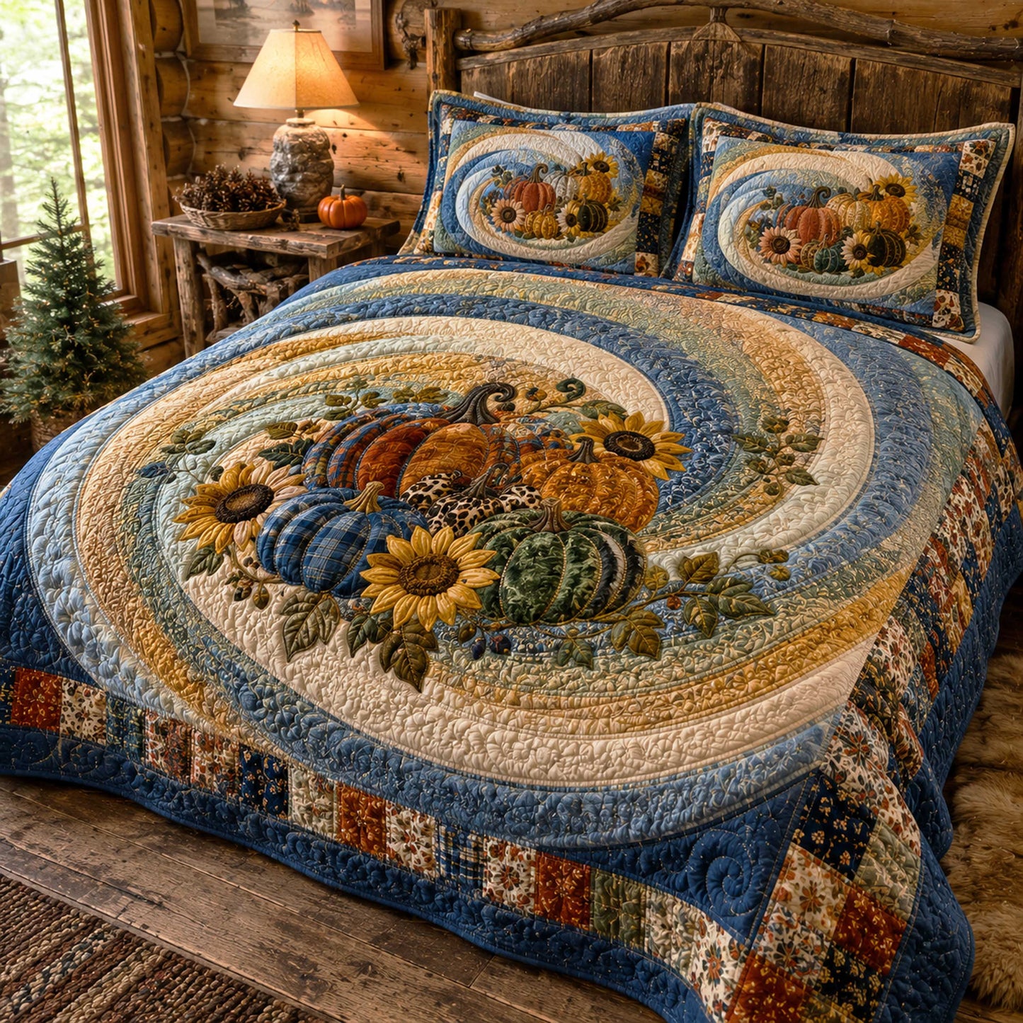 Rustic Harvest 3-Piece Quilted Bedding Set NCU0NTD2065