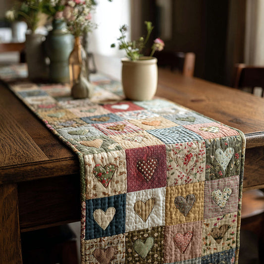 Rustic Heart Lane Quilted Table Runner NCU0NNT2844