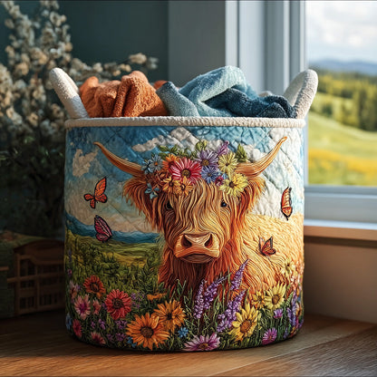 Rustic Highland Quilted Laundry Basket NCU0PVL438