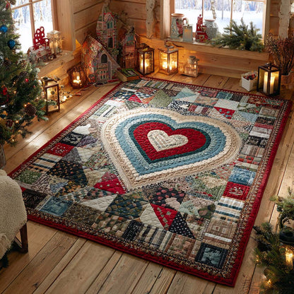 Rustic Holiday Hearts Area Rug NCU0NXD1222
