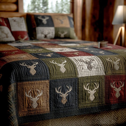 Rustic Hoof Haven 3-Piece Quilted Bedding Set NCU0PTT2961