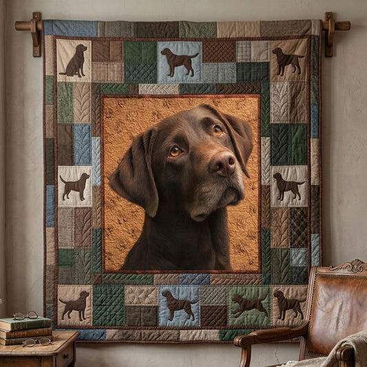 Rustic Labrador Quilted Blanket NCU0NNT3060