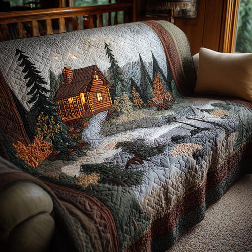 Rustic Living Quilted Sofa Cover NCU0DV1868