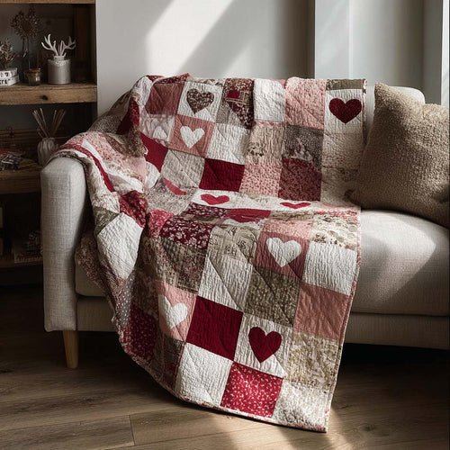Rustic Love Patchwork Quilted Blanket NCU0DQQ0147