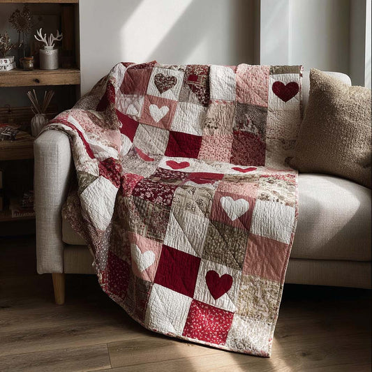 Rustic Love Patchwork Quilted Blanket NCU0DQQ0147