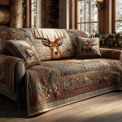Rustic Majesty Quilted Sofa Cover NCU0NXD978