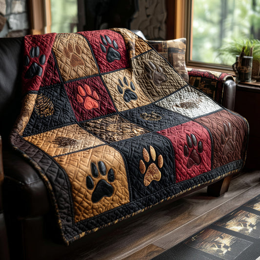Rustic Paw Trail Quilted Blanket NCU0PTT2912