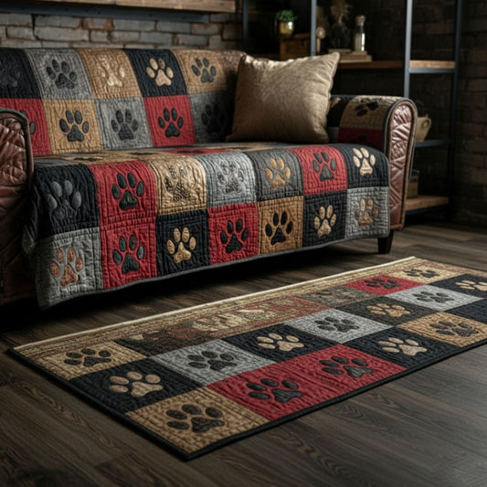 Rustic Pawprint Runner Carpet NCU0PTT2622
