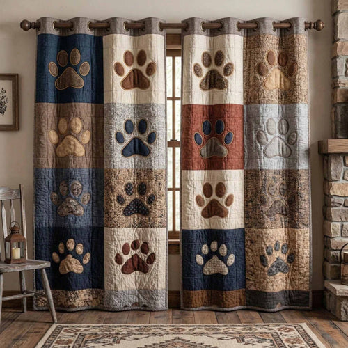 Rustic Paws Quilted Curtains NCU0NXD1669