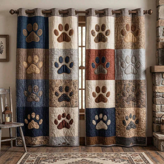 Rustic Paws Quilted Curtains NCU0NXD1669