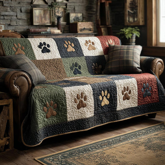 Rustic Paws Quilted Sofa Cover NCU0DV1732