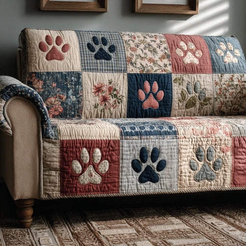 Rustic Paws Quilted Sofa Cover NCU0LDH358