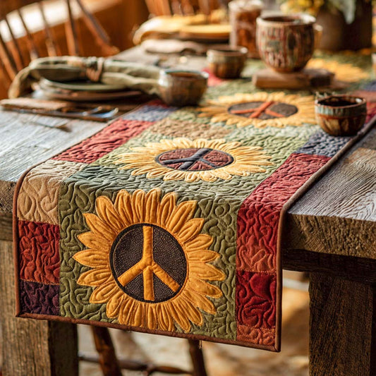 Rustic Peace Quilted Table Runner NCU0NXD471