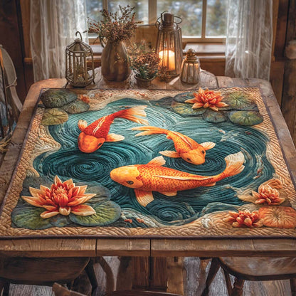 Rustic Pond Glow Quilted Table Topper NCU0NXD438