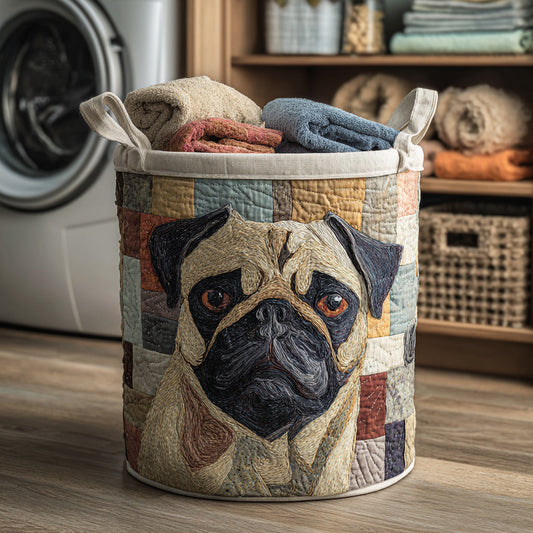 Rustic Pug Quilted Laundry Basket NCU0HNH070