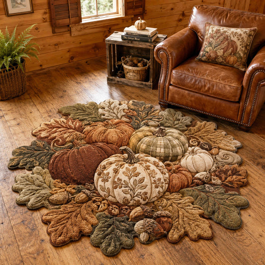 Rustic Pumpkin Custom Shape Area Rug NCU0NTD2155