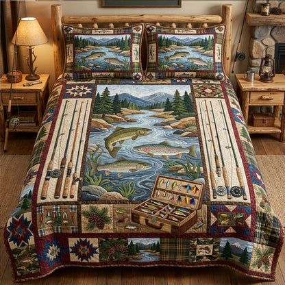 Rustic River Escape 3-Piece Quilted Bedding Set NCU0PTT3180