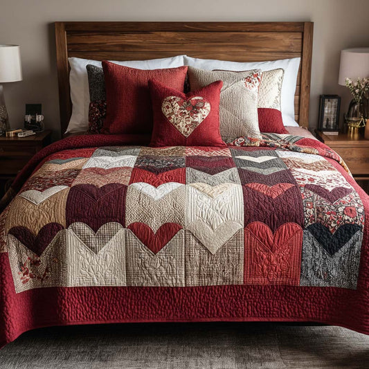 Rustic Romance 3-Piece Quilted Bedding Set NCU0DQQ0252