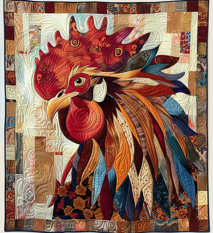 Rustic Roosters Quilted Blanket NCU0DV1931