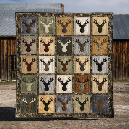 Rustic Stag Quilted Blanket NCU0DDK2319