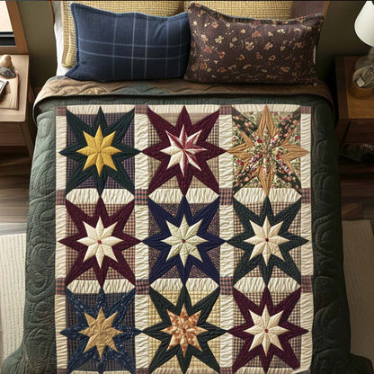 Rustic Starburst 3-Piece Quited Bedding Set NCU0NNT874