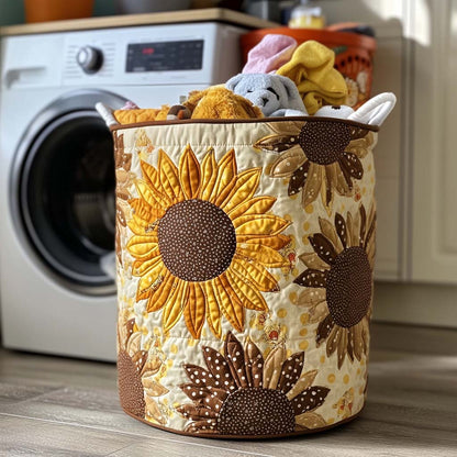 Rustic Sunburst Quilted Laundry Basket NCU0NNT1076