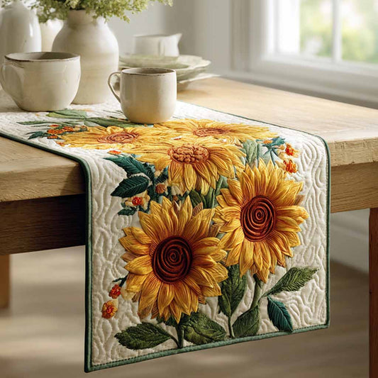 Rustic Sunflower Quilted Table Runner NCU0NXD1705