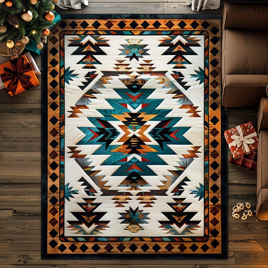 Rustic Tribal Area Rug NCU0DQQ069