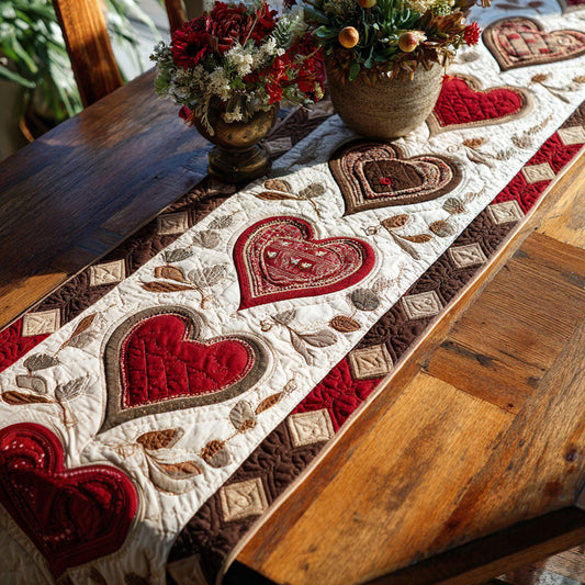 Rustic Valentine Lane Quilted Table Runner NCU0PTT2779