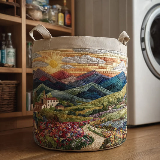 Rustic Valley Quilted Laundry Basket NCU0HNH786